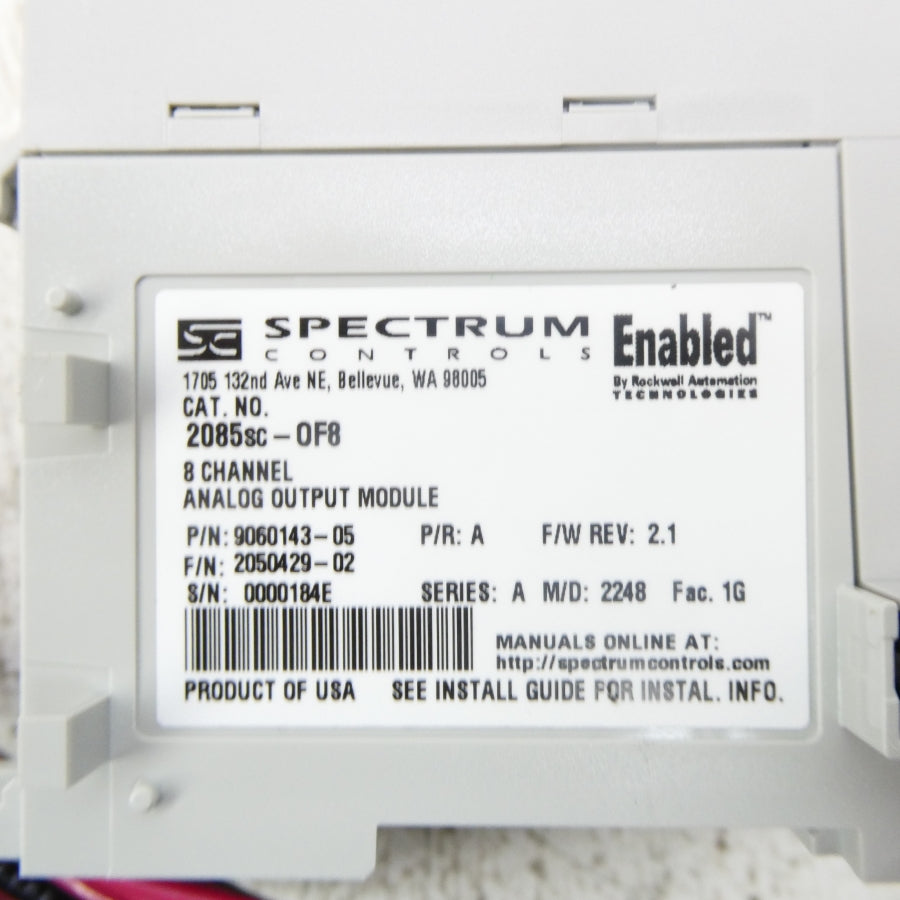 SPECTRUM CONTROLS 2085SC-OF8 SER. A F/W 2.1 NSNP