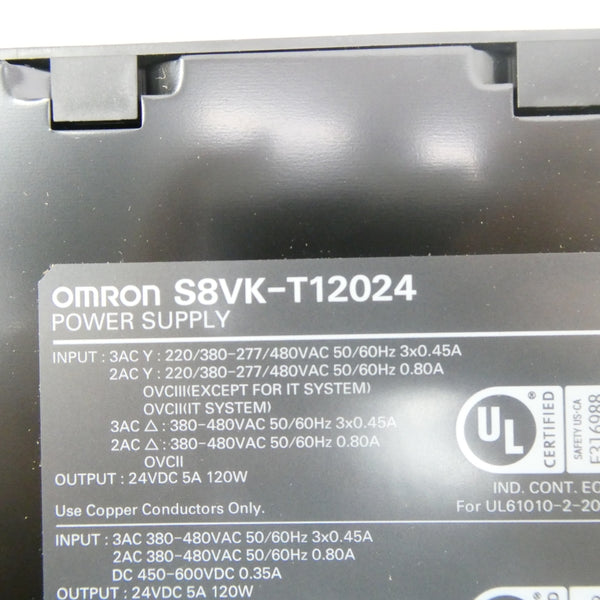 OMRON S8VK-T12024 480VAC NSMP