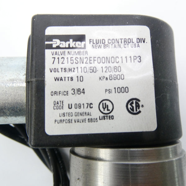 PARKER 71215SN2EF00N0C111P3 110/120V 1000PSI NSMP