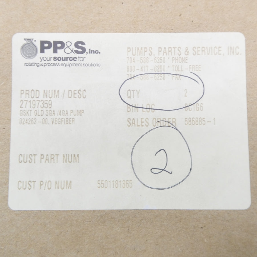 PP&S 27197359 024263-00 (PKG OF 2) NSFS