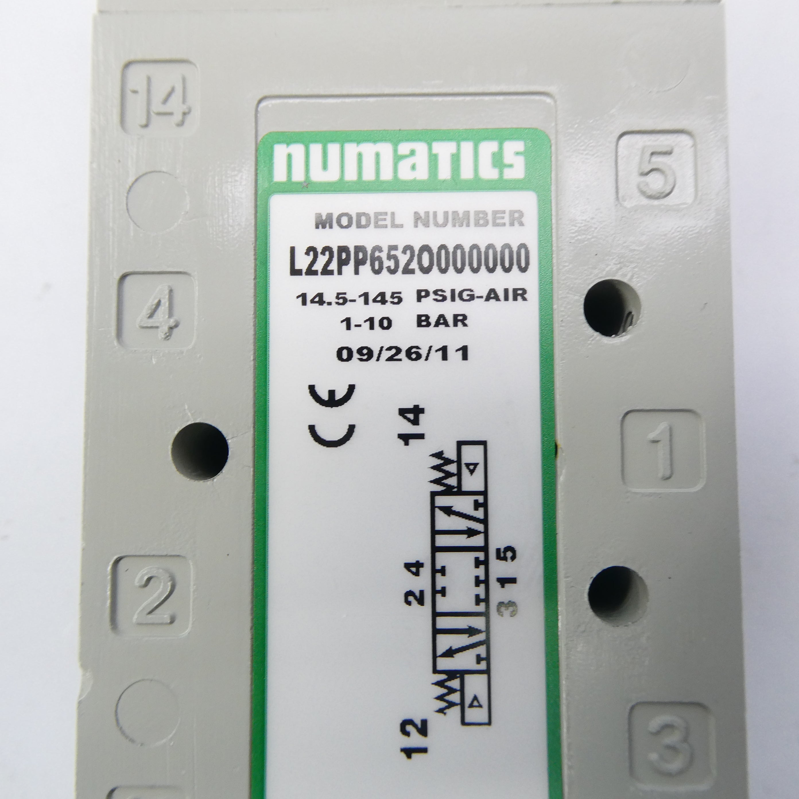 NUMATICS L22PP652O000000 14.5-145PSI NSNP