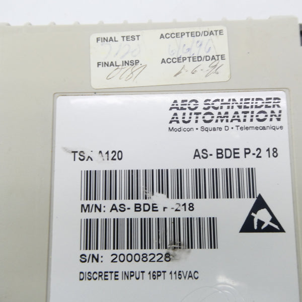 SCHNEIDER AUTOMATION AS-BDEP-218 115VAC NSNP