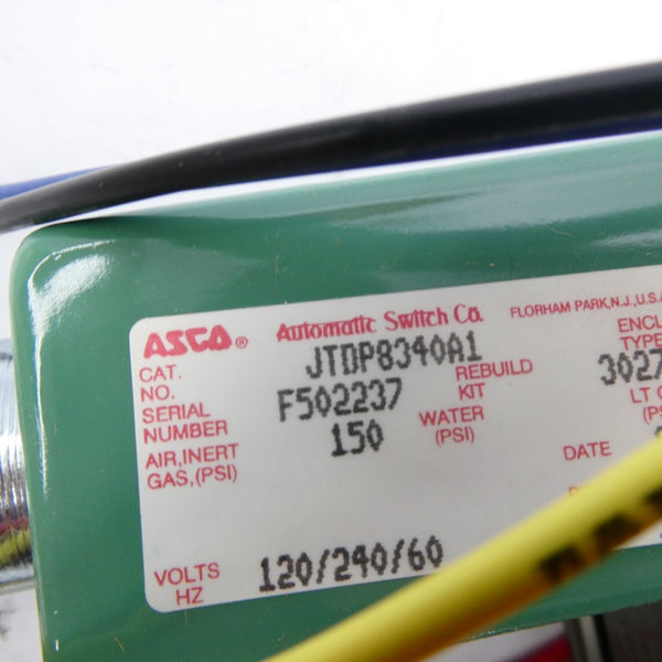 ASCO JTDP8340A1 120/240V 150PSI 1/4" NSMP