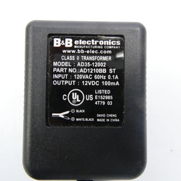 B&B ELECTRONICS AD1210BB-ST AD35-12002 120VAC 0.1A NSNP