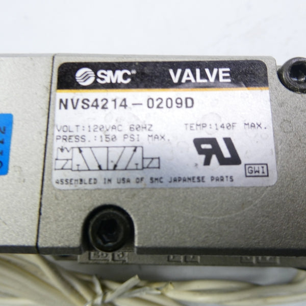 SMC NVS4214-0209D 120VAC 150PSI (AS PICTURED) NSNP