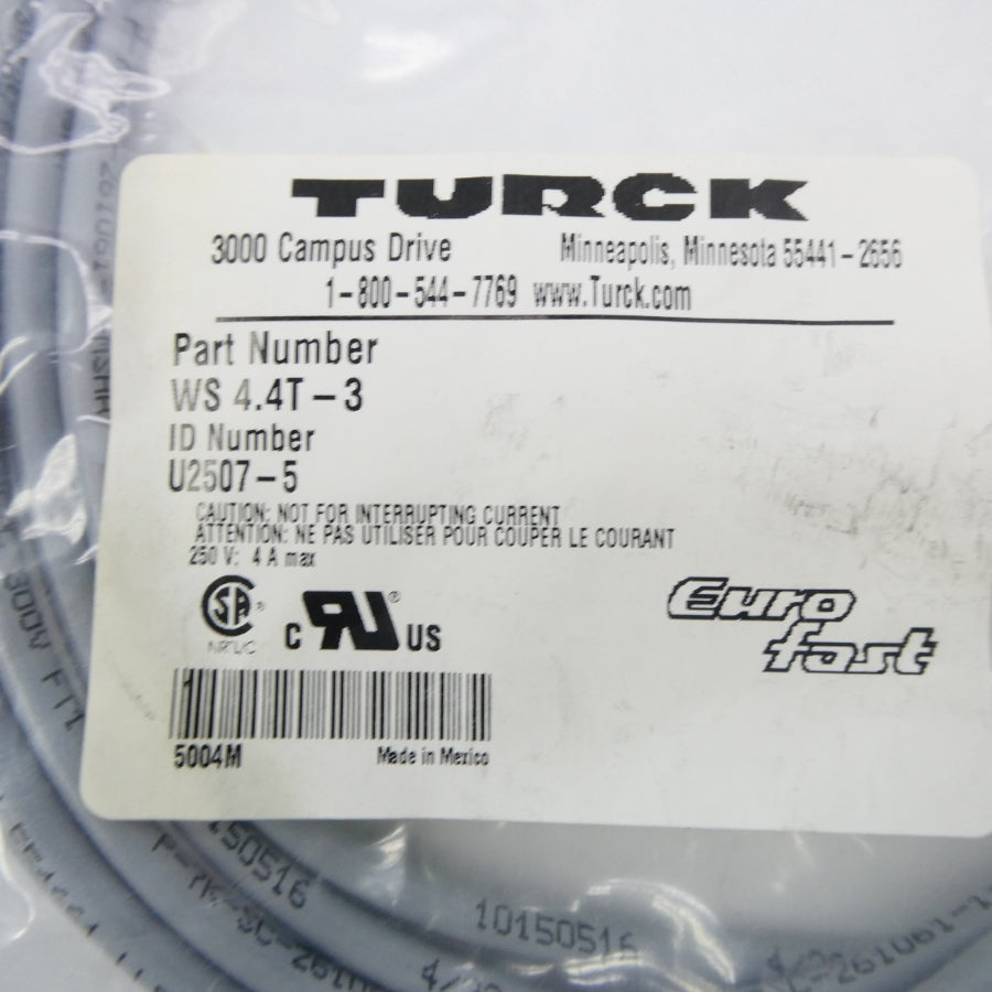 TURCK WS4.4T-3 U2507-5 250V 4A NSMP