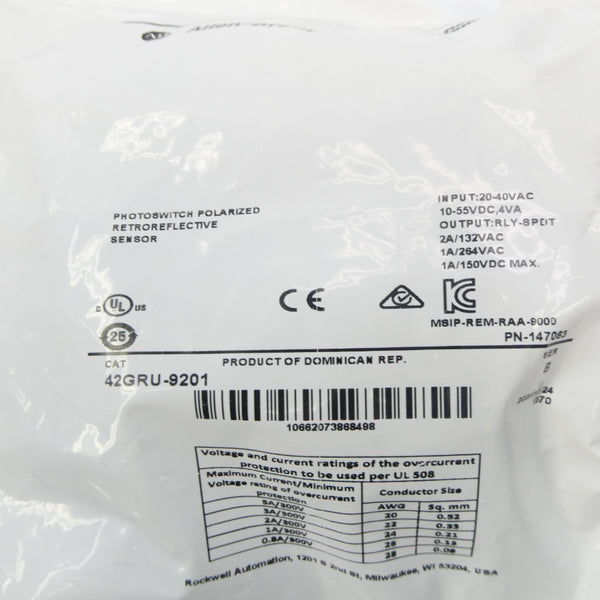 INDUSTRIAL SPARE PART 42GRU-9201 SER. B 10-55VDC NSMP