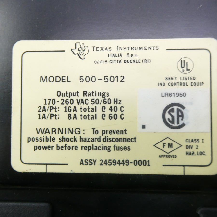 TEXAS INSTRUMENTS 500-5012 170-260VAC UNMP