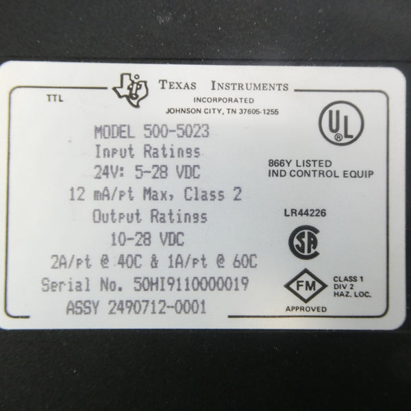 TEXAS INSTRUMENTS 500-5023 5-28VDC UNMP
