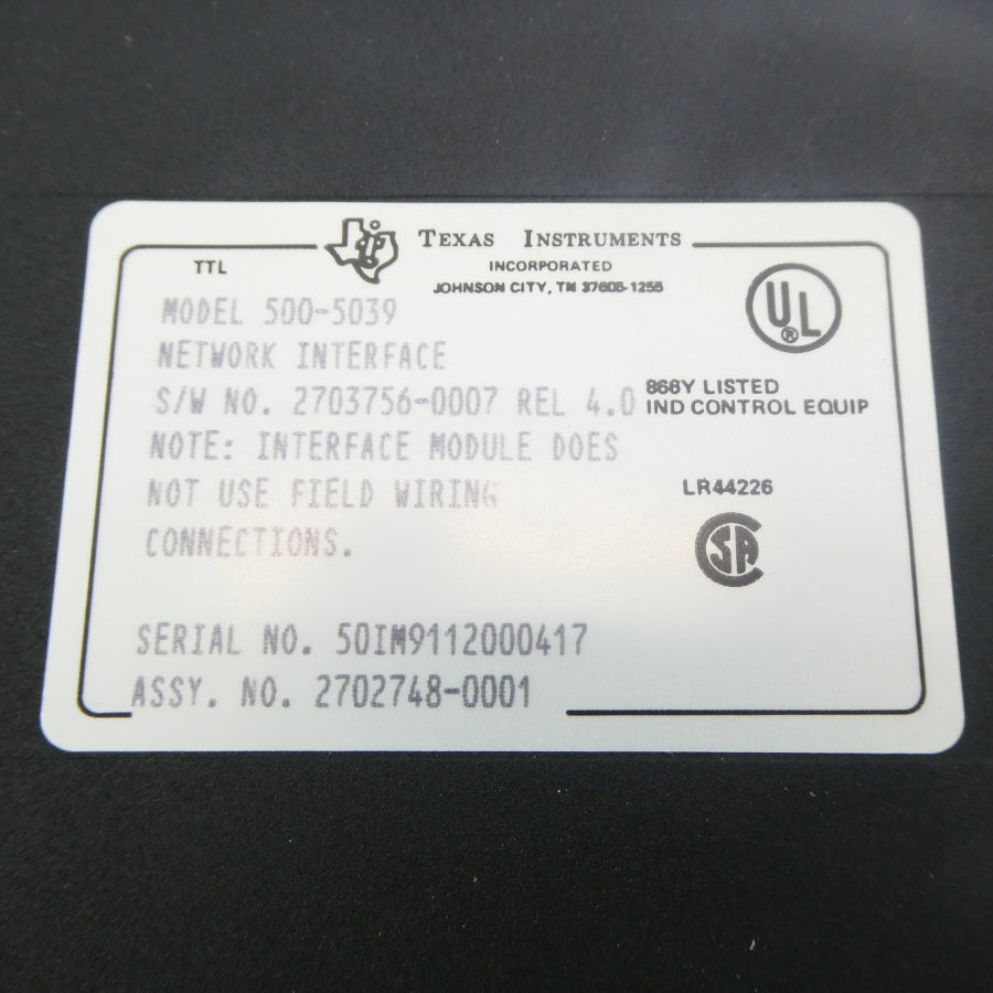 TEXAS INSTRUMENTS 500-5039 UNMP