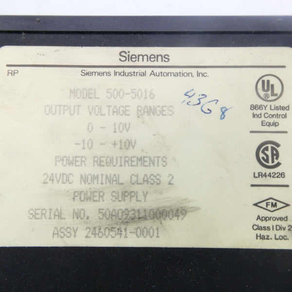 SIEMENS 500-5016 24VDC UNMP