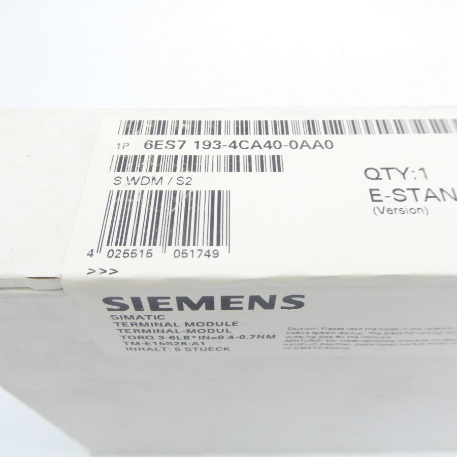 SIEMENS 6ES7193-4CA40-0AA0 NSFS