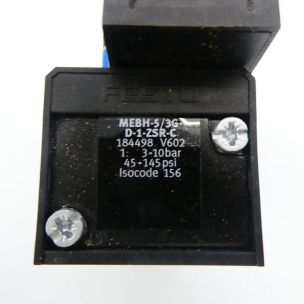 FESTO MEBH-5/3G-D-1-ZSR-C 184498 45-145PSI NSMP