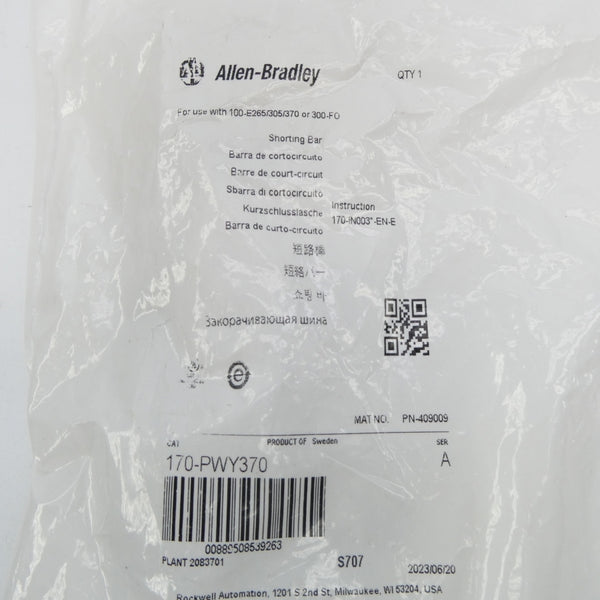 INDUSTRIAL SPARE PART 170-PWY370 SER. A NSMP