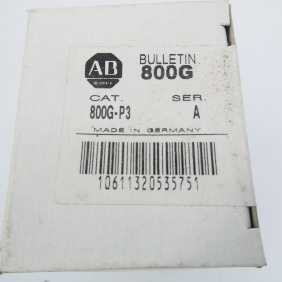ALLEN BRADLEY 800G-P3 SER. A (WH) NSMP