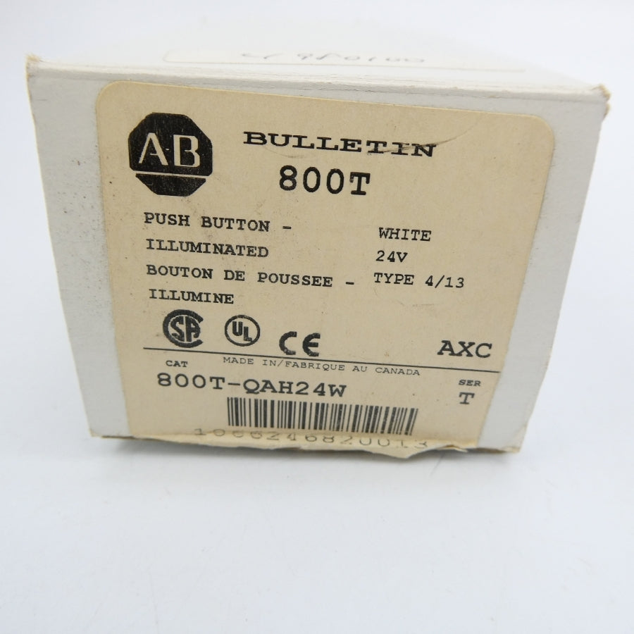 ALLEN BRADLEY 800T-QAH24W SER. T 24V (WH) NSMP