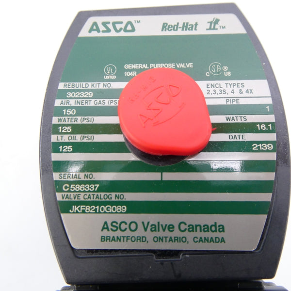 ASCO JKF8210G089 120V 125-150PSI 1" NSMP