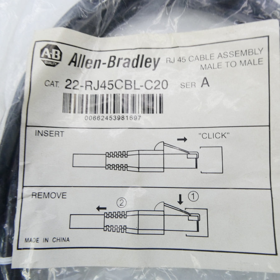 ALLEN BRADLEY 22-RJ45CBL-C20 SER. A NSMP