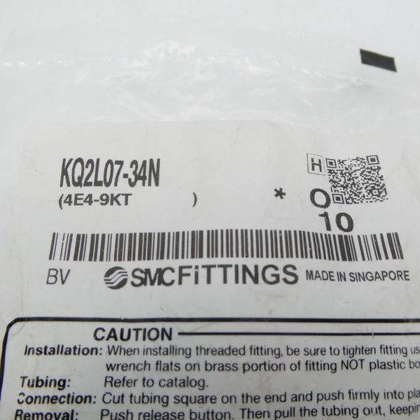 SMC KQ2L07-34N (PKG OF 10) NSMP