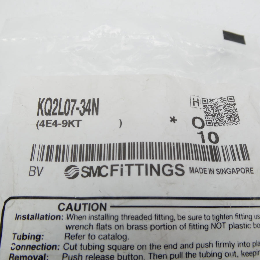 SMC KQ2L07-34N (PKG OF 10) NSMP