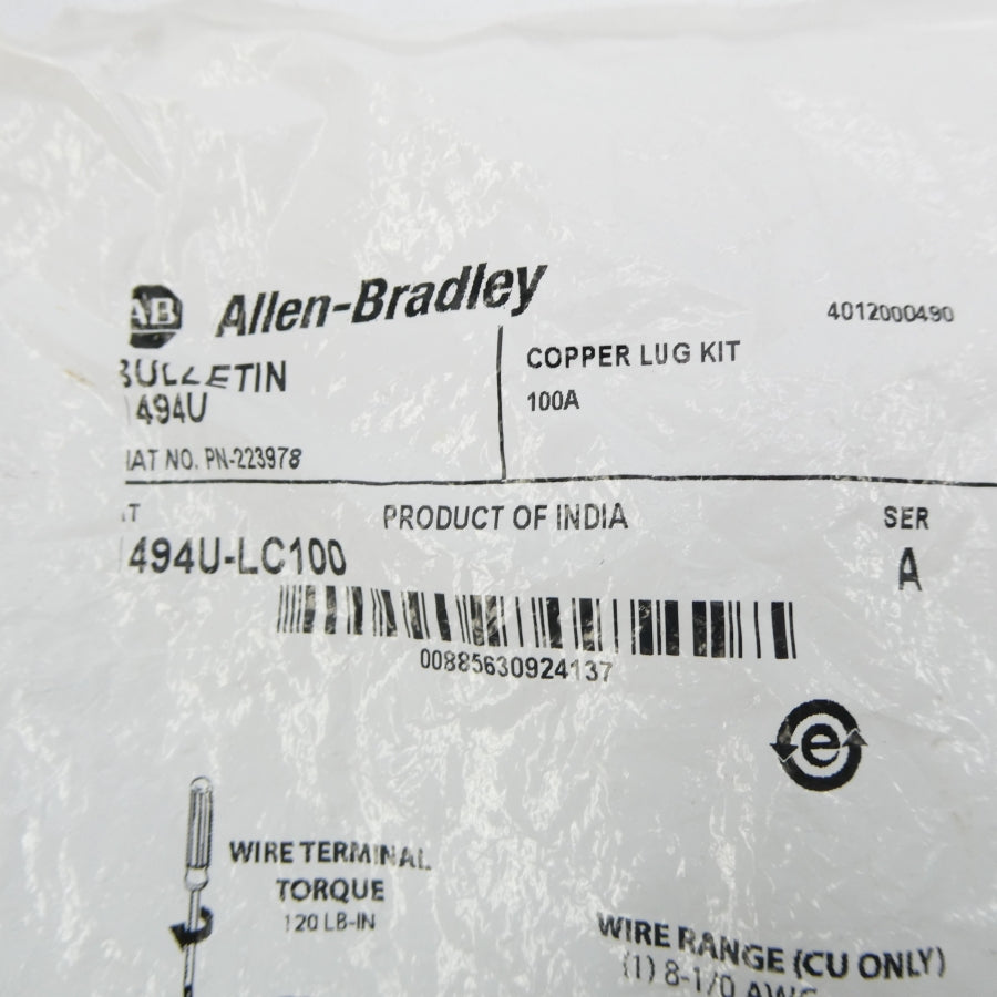 ALLEN BRADLEY 494U-LC100 SER. A 100A NSMP