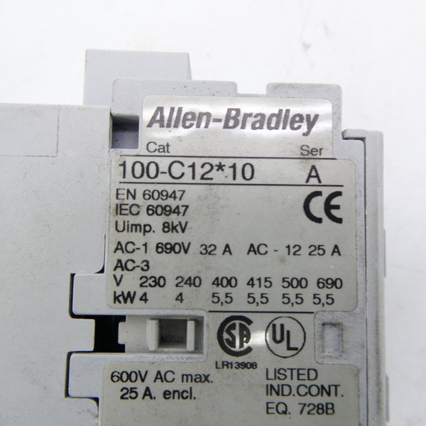 ALLEN BRADLEY 100-C12J10 SER. A (BR/WH) NSMP
