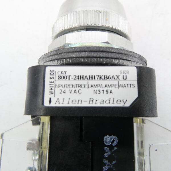 ALLEN BRADLEY 800T-24HAH17KB6AX SER. U 24VAC NSNP