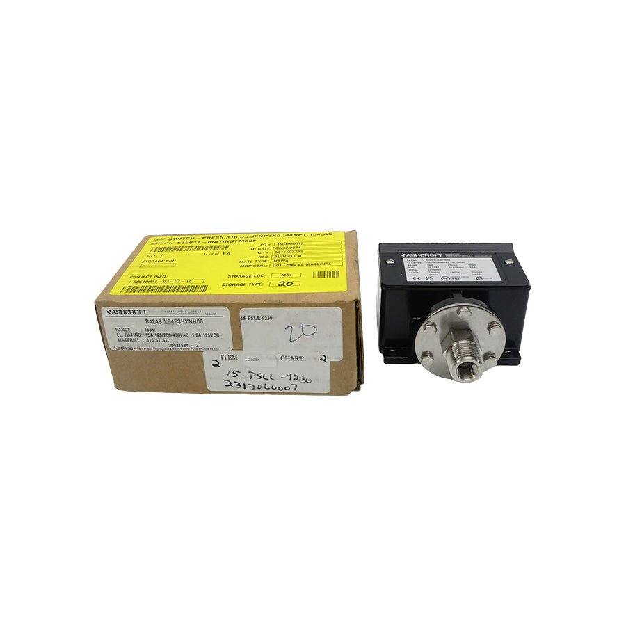 ASHCROFT B424SXC4FSHYNH06 480VAC 15A 15PSI NSMP