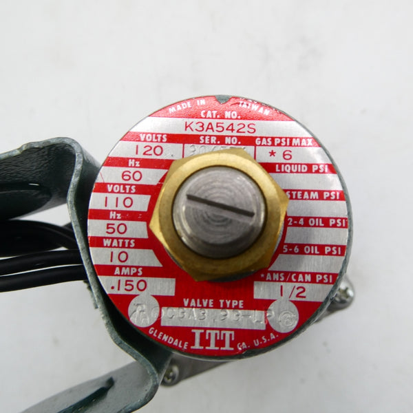 ITT K3A542S 110/120V .150A 6PSI 1/2" NSMP