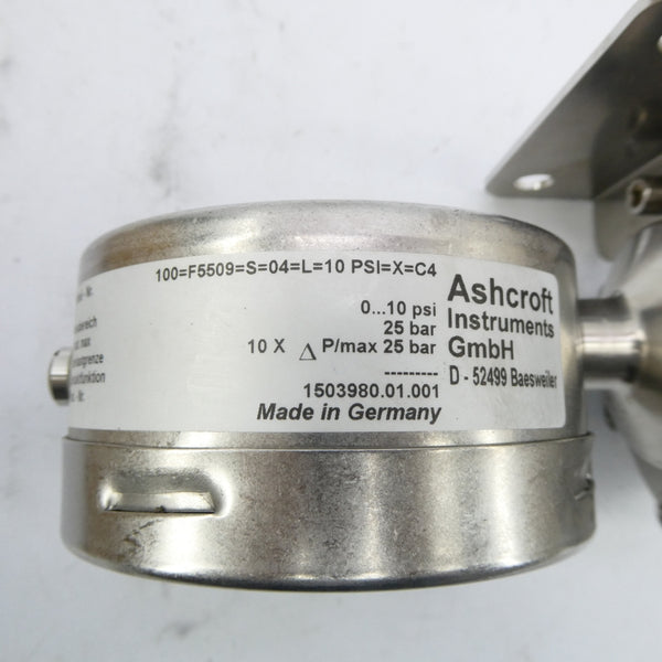 ASHCROFT 100-F5509-S-04-L-10PSI-X-C4 0-10PSI NSMP