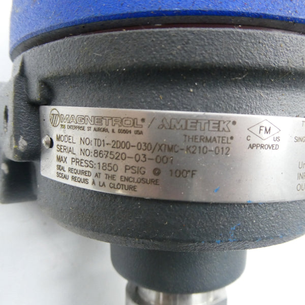 MAGNETROL TD1-2D00-030/XTMC/K210-012 1850PSI NSNP
