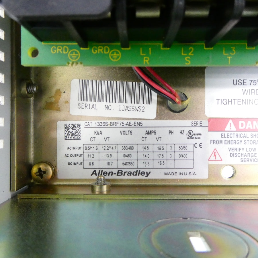 ALLEN BRADLEY 1336S-BRF75-AE-EN5 SER. E 380/480V 14.5/18.5A NSNP