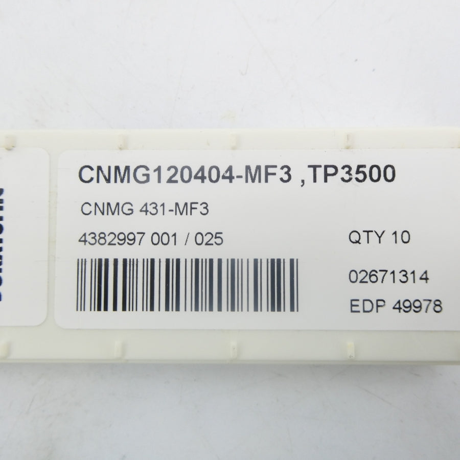 SECO CNMG120404-MF3.TP3500 (PKG OF 10) NSMP