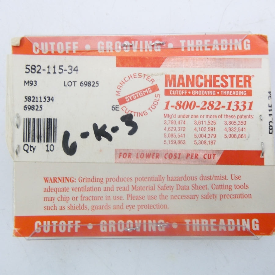 MANCHESTER 582-115-34 (PKG OF 10) NSMP