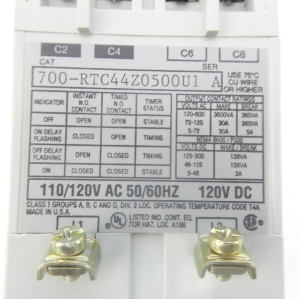 INDUSTRIAL SPARE PART 700-RTC44Z0500U1 SER. A 110/120V NSNP