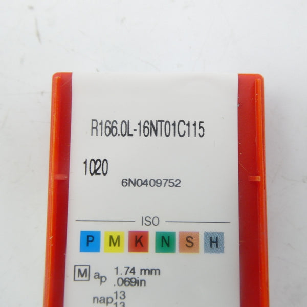 SANDVIK R166.0L-16NT01C115 (PKG OF 10) NSFS