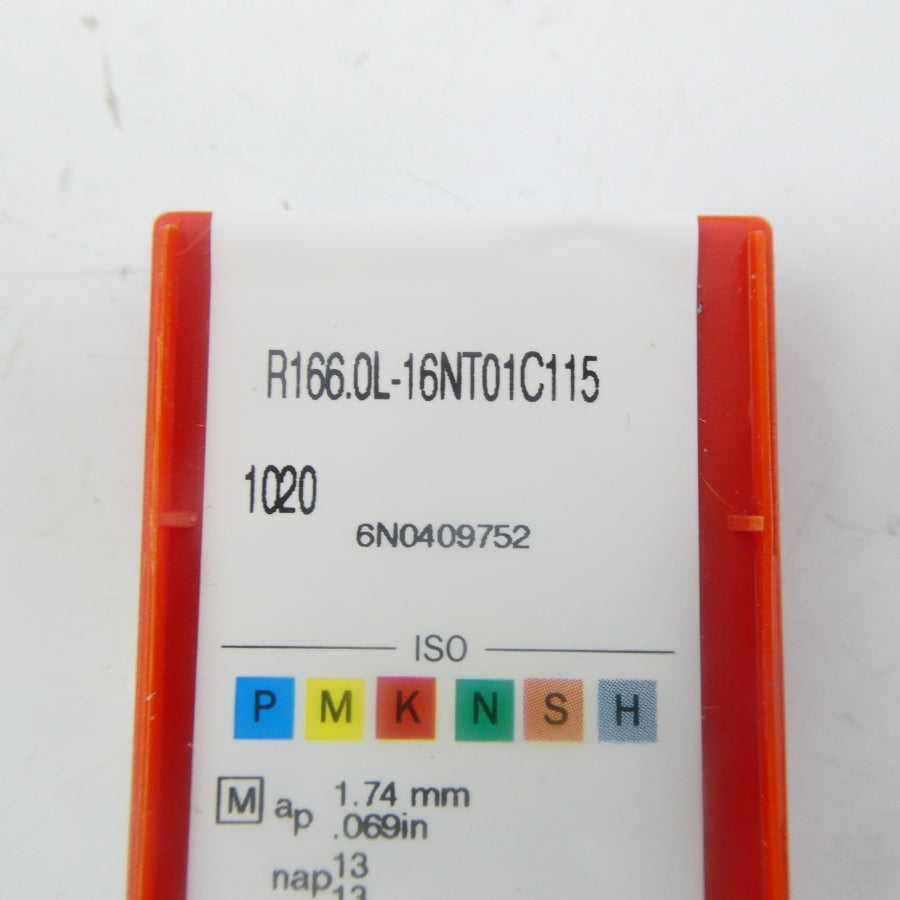 SANDVIK R166.0L-16NT01C115 (PKG OF 10) NSFS