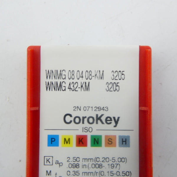 SANDVIK WNMG080408-KM 3205 (PKG OF 10) NSFS