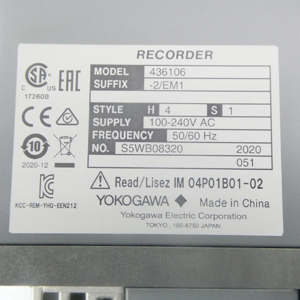 YOKOGAWA 436106-2/EM1H4S1 100-240VAC NSNP