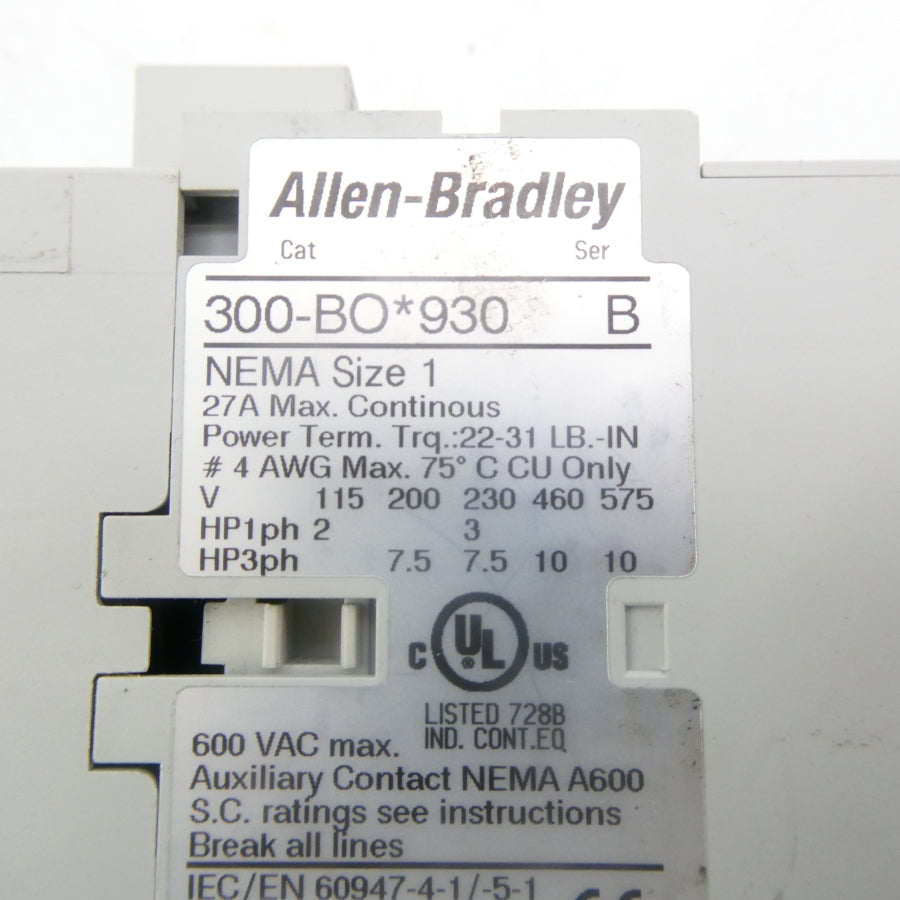 ALLEN BRADLEY 300-BOD930 SER. B 110/120V NSNP