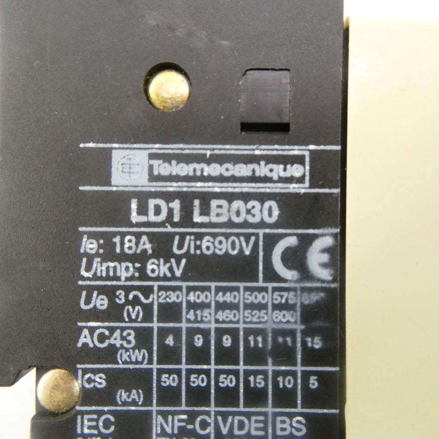 TELEMECANIQUE LD1LB030 690V 18A (AS PICTURED) UNMP