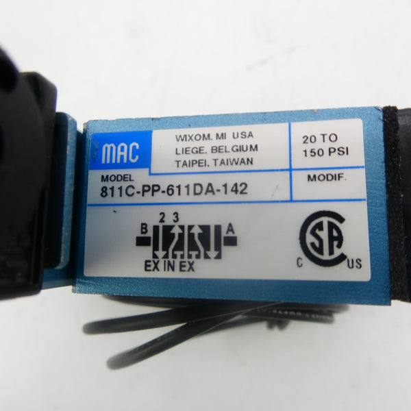 MAC 811C-PP-611DA-142 24VDC 20-150PSI NSMP