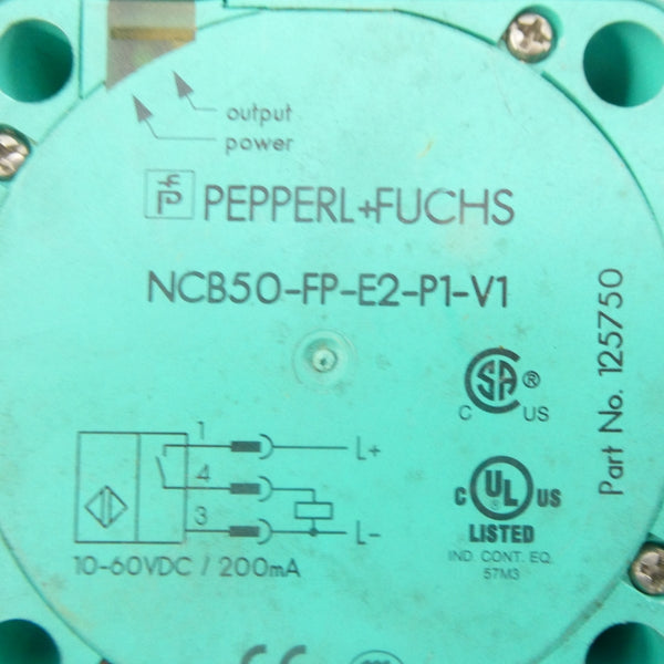 PEPPERL+FUCHS NCB50-FP-E2-P1-V1 125750 10-60VDC NSNP