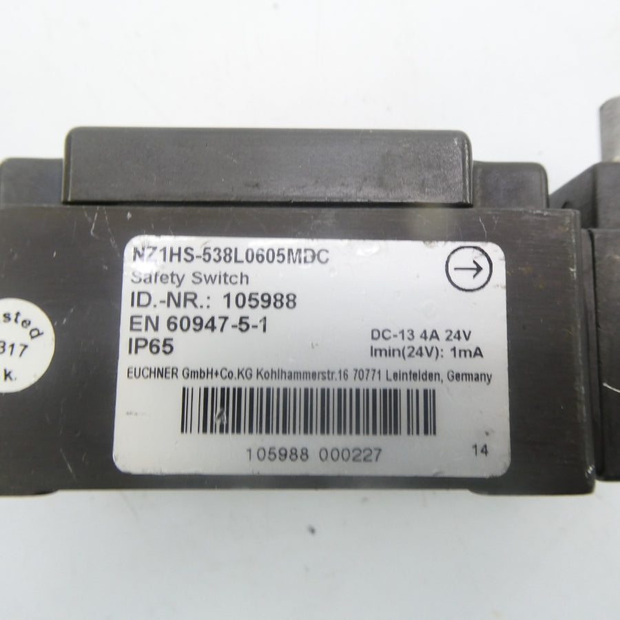 EUCHNER NZ1HS-538L0605MDC 105988 24VDC 4A NSNP