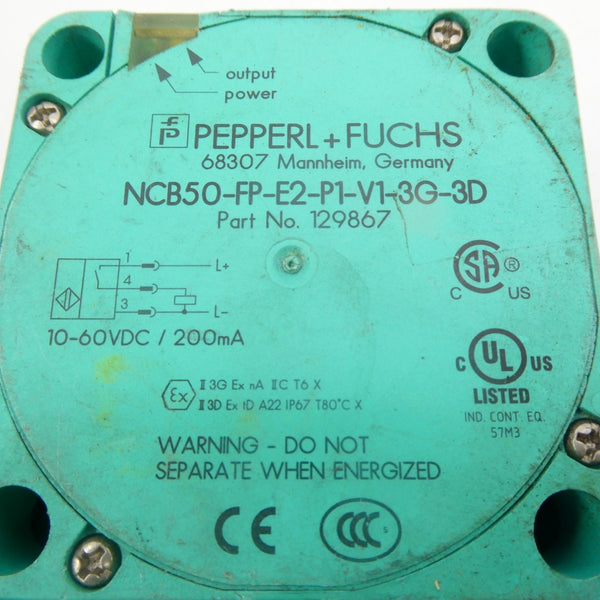 PEPPERL+FUCHS NCB50-FP-E2-P1-V1-3G-3D 129867 10-60VDC NSNP