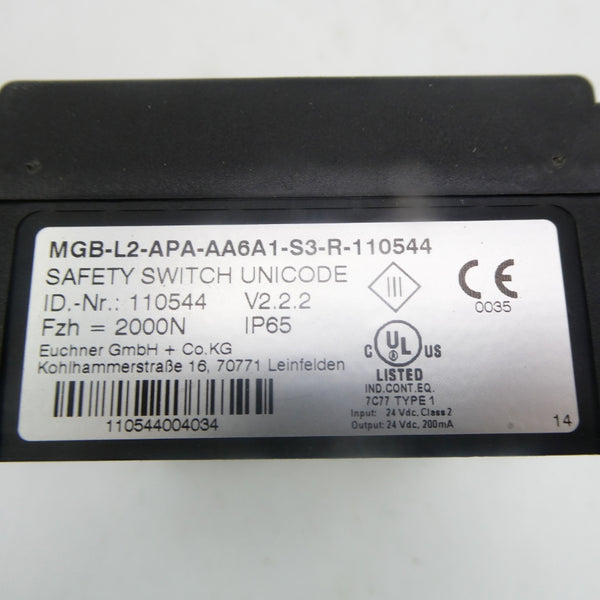 EUCHNER MGB-L2-APA-AA6A1-S3-R-110544 NSNP