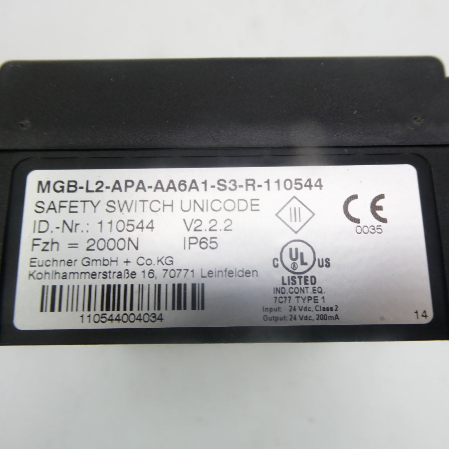 EUCHNER MGB-L2-APA-AA6A1-S3-R-110544 NSNP
