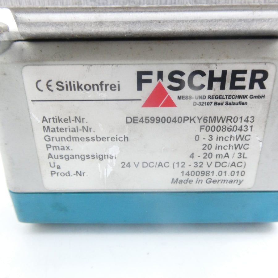 FISCHER DE45990040PKY6MWR0143 24VDC/AC 0-3INWC NSNP