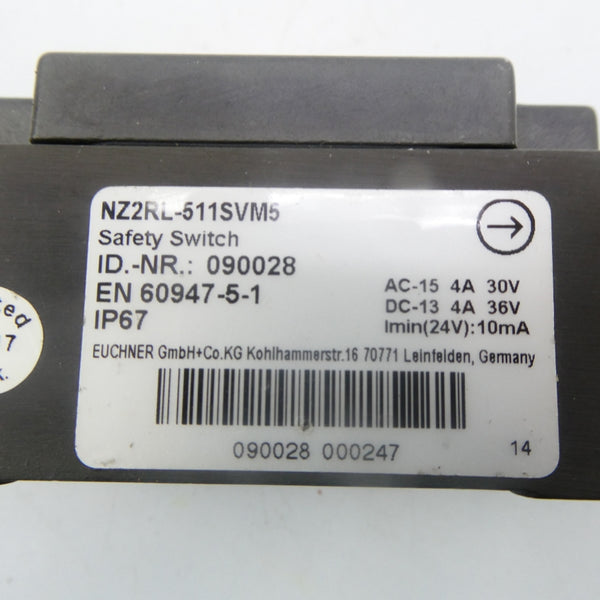 EUCHNER NZ2RL-511SVM5 090028 36VAC 4A NSNP