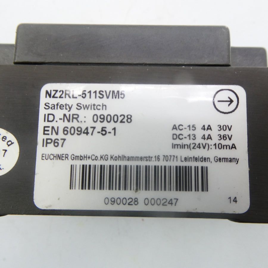 EUCHNER NZ2RL-511SVM5 090028 36VAC 4A NSNP